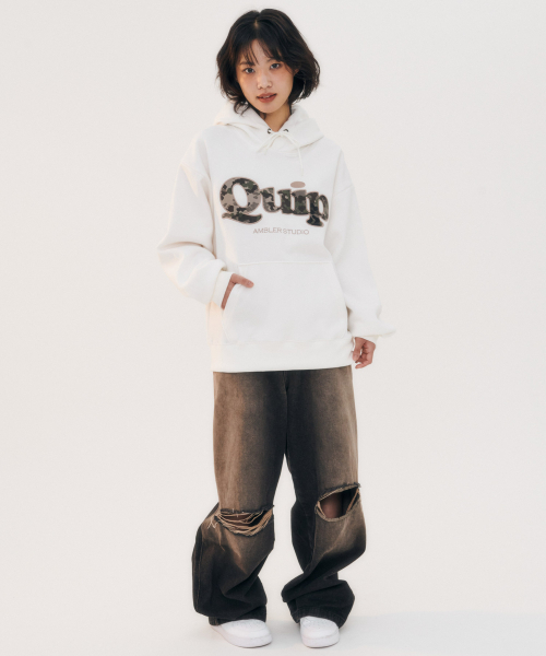 ambler（エムブラー）の「クイップ カモパッチ フードパーカー AHP1211 (アイボリー)（パーカー・レディース・その他・SMALL/MEDIUM/LARGE）」の2枚目の写真