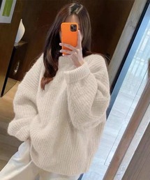 ボリュームニットトップス