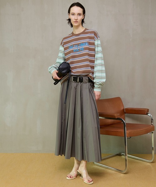 Belted Pleated Skirt/ベルテッドプリーツスカート（スカート