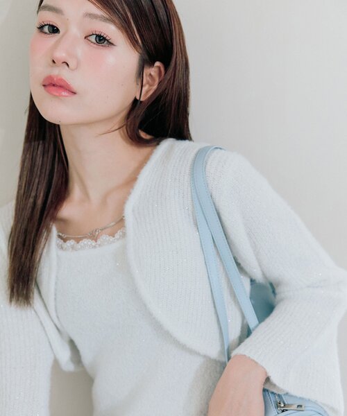 OLIVE des OLIVE（オリーブデオリーブ）の「ボレロペプラムキャミセット（アンサンブル・レディース・オフホワイト/ピンク/ブラック/イエロー・FREE）」の22枚目の写真
