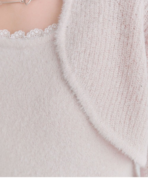 OLIVE des OLIVE（オリーブデオリーブ）の「ボレロペプラムキャミセット（アンサンブル・レディース・オフホワイト/ピンク/ブラック/イエロー・FREE）」の10枚目の写真