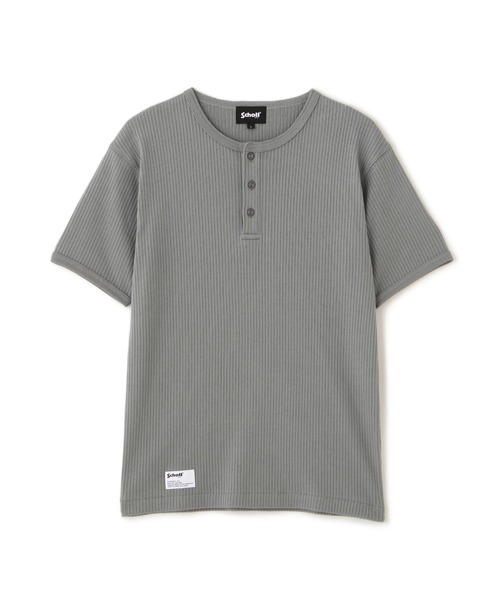 Schott(ショット)の「Schott/ショット/ARMY RIB HENLEY T-SHIRT/アーミーリブ ヘンリー Tシャツ(Tシャツ/カットソー・メンズ・チャコールグレー/ナチュラル/ブルーグレー・M/L/XL/2XL)」の12枚目の写真