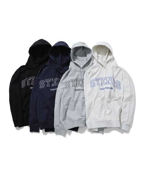 STENDS（ステンズ）の「[M~4XL] オリジナルストロークロゴフードパーカー_グレー（パーカー・レディース・その他・XX-LARGE/XXX-LARGE/LARGE/MEDIUM/X-LARGE/XXXX-LARGE）」の2枚目の写真