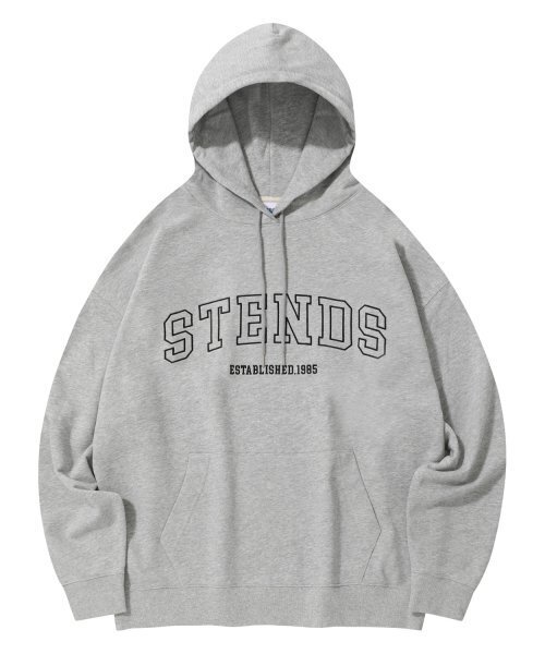 STENDS（ステンズ）の「[M~4XL] オリジナルストロークロゴフードパーカー_グレー（パーカー・レディース・その他・XX-LARGE/XXX-LARGE/LARGE/MEDIUM/X-LARGE/XXXX-LARGE）」の3枚目の写真