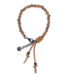 RUNDS（ランディエス）の「Suede Chain Bracelet (Brown)（ブレスレット）」