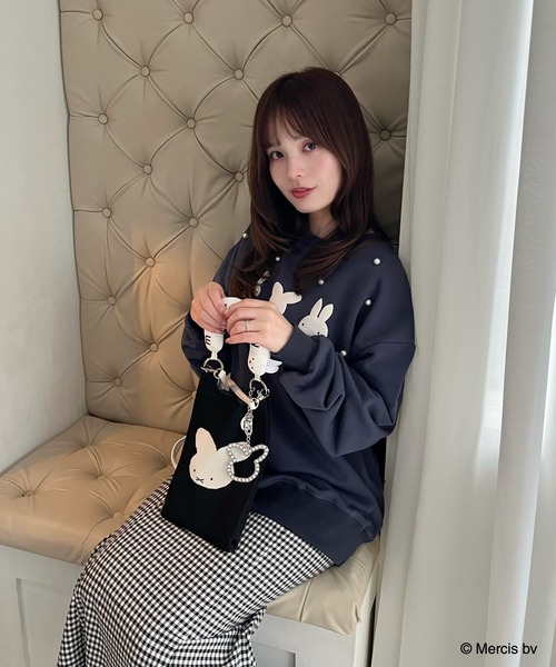 MIIA（ミーア）の「miffy 2wayリボンニットバッグ（ショルダーバッグ・レディース・ブラック/ピンク/オフホワイト/ブルー・FREE）」の20枚目の写真