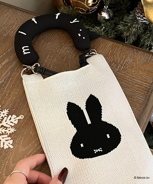 MIIA（ミーア）の「miffy 2wayリボンニットバッグ（ショルダーバッグ・レディース・ブラック/ピンク/オフホワイト/ブルー・FREE）」の11枚目の写真
