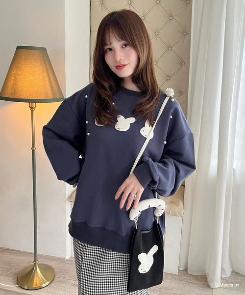 MIIA（ミーア）の「miffy 2wayリボンニットバッグ（ショルダーバッグ・レディース・ブラック/ピンク/オフホワイト/ブルー・FREE）」の19枚目の写真