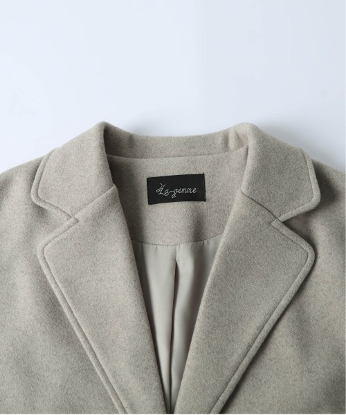 La-gemme（ラジェム）の「ロングチェスターコート（チェスターコート・レディース・ブラック/モカ/ベージュ/グレー/ブラウン・フリー）」の12枚目の写真
