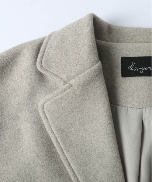 La-gemme（ラジェム）の「ロングチェスターコート（チェスターコート・レディース・ブラック/モカ/ベージュ/グレー/ブラウン・フリー）」の16枚目の写真