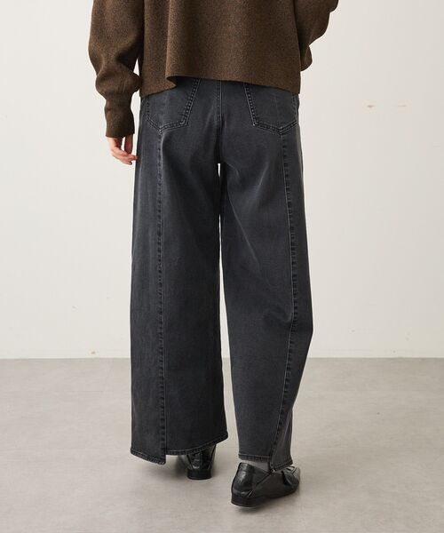 CRAFT STANDARD BOUTIQUE（クラフトスタンダードブティック）の「裏起毛デニムワイドストレートパンツ（デニムパンツ・レディース・インディゴブルー/ブラック・M/L）」の11枚目の写真