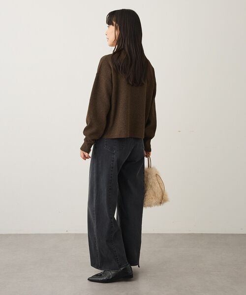 CRAFT STANDARD BOUTIQUE（クラフトスタンダードブティック）の「裏起毛デニムワイドストレートパンツ（デニムパンツ・レディース・インディゴブルー/ブラック・M/L）」の15枚目の写真