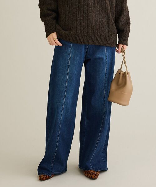 CRAFT STANDARD BOUTIQUE（クラフトスタンダードブティック）の「裏起毛デニムワイドストレートパンツ（デニムパンツ・レディース・インディゴブルー/ブラック・M/L）」の19枚目の写真