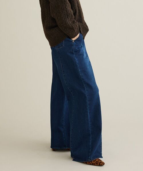 CRAFT STANDARD BOUTIQUE（クラフトスタンダードブティック）の「裏起毛デニムワイドストレートパンツ（デニムパンツ・レディース・インディゴブルー/ブラック・M/L）」の21枚目の写真