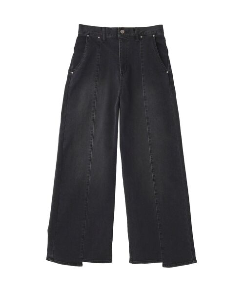 CRAFT STANDARD BOUTIQUE（クラフトスタンダードブティック）の「裏起毛デニムワイドストレートパンツ（デニムパンツ・レディース・インディゴブルー/ブラック・M/L）」の5枚目の写真