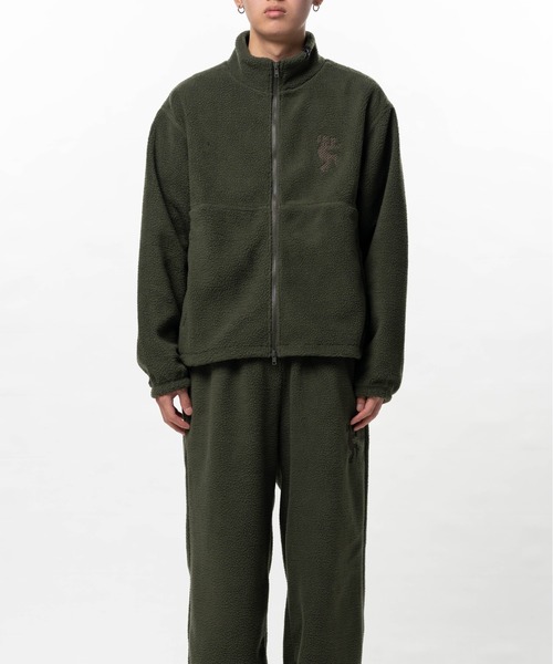 Mendrill(メンドリル)の「Mendrill Fleece Jacket(その他アウター・メンズ・ダークグリーン/ブラック・M/L/S)」の2枚目の写真