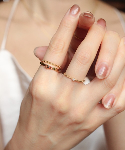 NOIR DE POUPEE（ノワールドプーペ）の「【WEB限定】K18vermeil チェーンリング オーバル（リング・レディース・ゴールド・#13/#15/#11）」の3枚目の写真