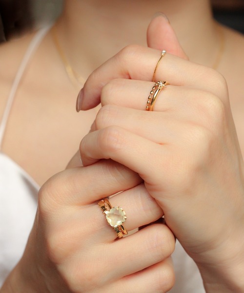 NOIR DE POUPEE（ノワールドプーペ）の「【WEB限定】K18vermeil チェーンリング オーバル（リング・レディース・ゴールド・#13/#15/#11）」の5枚目の写真