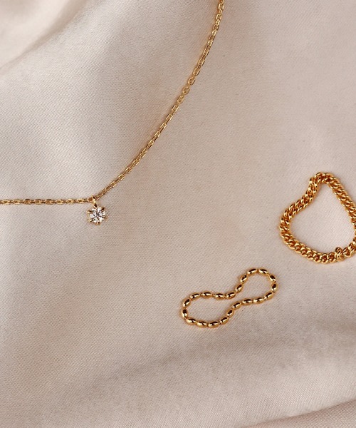 NOIR DE POUPEE（ノワールドプーペ）の「【WEB限定】K18vermeil チェーンリング オーバル（リング・レディース・ゴールド・#13/#15/#11）」の8枚目の写真