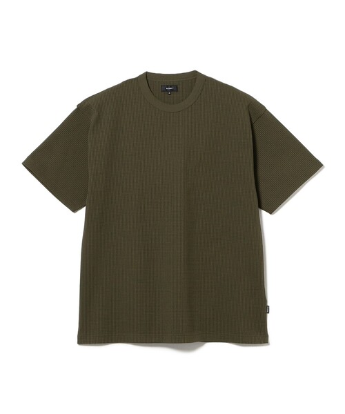 BEAMS(ビームス)の「ストレッチ ワッフル Tシャツ【リラックスフィット】(Tシャツ/カットソー・メンズ・オリーブ/ブラック/チャコールグレー/ホワイト・M/XL/S/L)」の18枚目の写真
