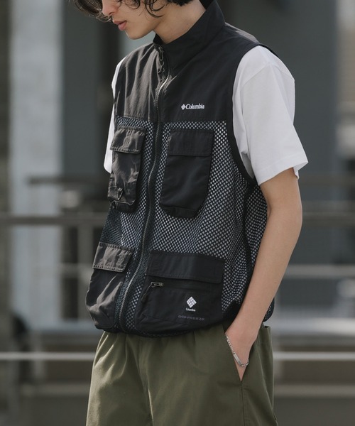 Columbia フィッシングベスト 黒 sizeM Columbia（コロンビア） シュガーブルックベスト メンズ PM0831