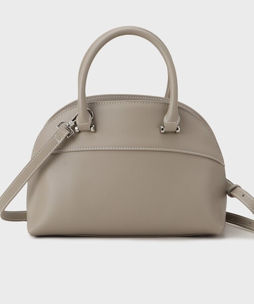 UNTITLED（アンタイトル）の「スプリットレザーラウンドボストンバッグ（ボストンバッグ・レディース・ベージュ/ピンク系/ブラック・99）」の2枚目の写真