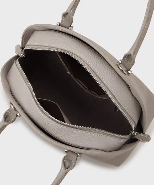 UNTITLED（アンタイトル）の「スプリットレザーラウンドボストンバッグ（ボストンバッグ・レディース・ベージュ/ピンク系/ブラック・99）」の10枚目の写真