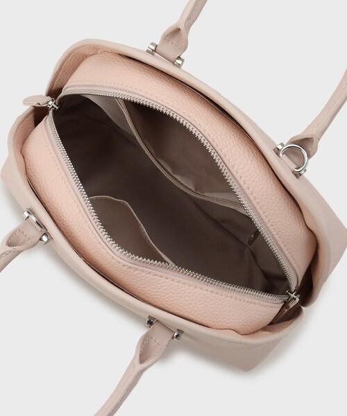 UNTITLED（アンタイトル）の「スプリットレザーラウンドボストンバッグ（ボストンバッグ・レディース・ベージュ/ピンク系/ブラック・99）」の11枚目の写真