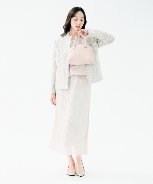 UNTITLED（アンタイトル）の「スプリットレザーラウンドボストンバッグ（ボストンバッグ・レディース・ベージュ/ピンク系/ブラック・99）」の21枚目の写真