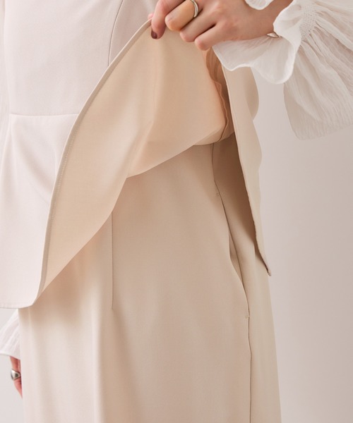 VIS（ビス）の「【WEB限定】美easyコンフォートツイルペプラム切替キャミワンピース/イージーケア・UVケア（ワンピース・レディース・ベージュ/ネイビー/グレー・FREE）」の19枚目の写真
