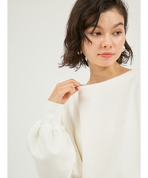 emmi（エミ）の「【NEW YEAR'S SPECIAL ITEM】布帛ドッキング裏毛セットアップ（ワンピース・レディース・イエロー/ネイビー/ホワイト/グレー・0/1）」の15枚目の写真