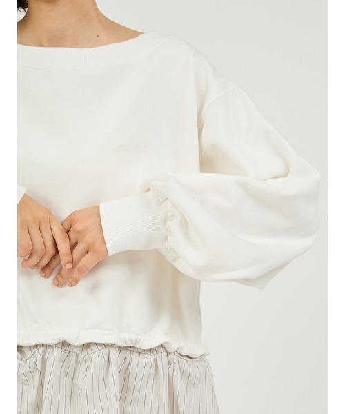 emmi（エミ）の「【NEW YEAR'S SPECIAL ITEM】布帛ドッキング裏毛セットアップ（ワンピース・レディース・イエロー/ネイビー/ホワイト/グレー・0/1）」の16枚目の写真