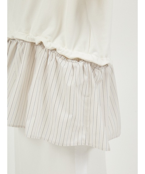 emmi（エミ）の「【NEW YEAR'S SPECIAL ITEM】布帛ドッキング裏毛セットアップ（ワンピース・レディース・イエロー/ネイビー/ホワイト/グレー・0/1）」の18枚目の写真