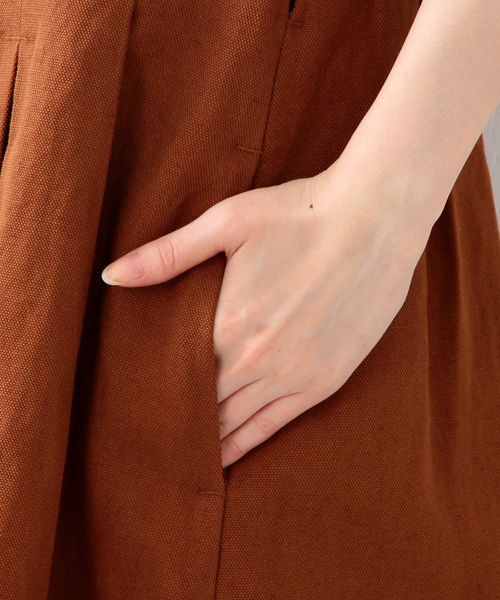 Ray BEAMS（レイビームス）の「RBS / サイド レースアップ オールインワン（つなぎ/オールインワン・レディース・ホワイト系その他/ブラウン・0/1）」の9枚目の写真