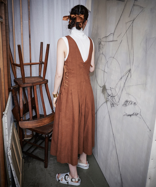 Ray BEAMS（レイビームス）の「RBS / サイド レースアップ オールインワン（つなぎ/オールインワン・レディース・ホワイト系その他/ブラウン・0/1）」の13枚目の写真