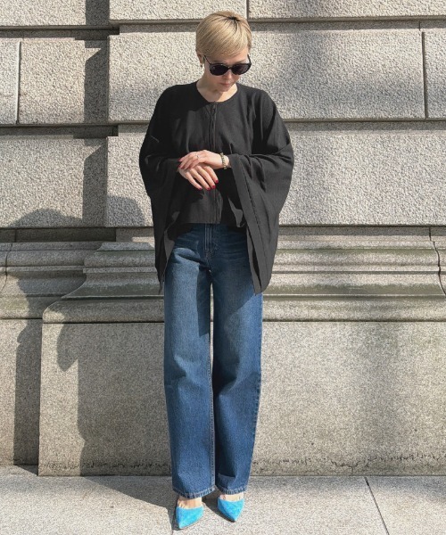 JENNE(ジェンヌ)の「マルチウェイニットケープ(その他トップス・レディース・ブラック/ホワイト・SMALL/MEDIUM/LARGE)」の9枚目の写真