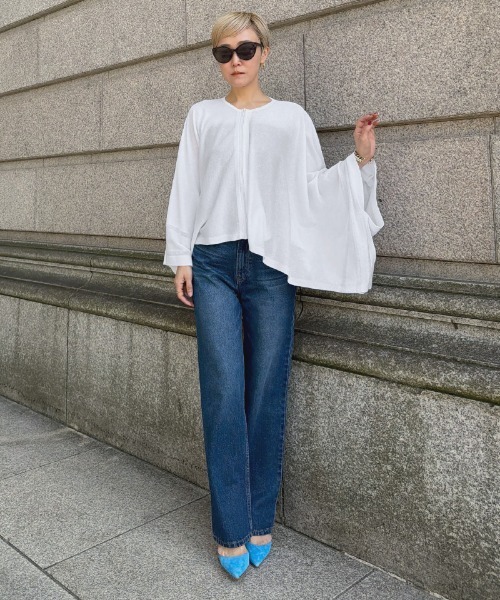 JENNE(ジェンヌ)の「マルチウェイニットケープ(その他トップス・レディース・ブラック/ホワイト・SMALL/MEDIUM/LARGE)」の13枚目の写真