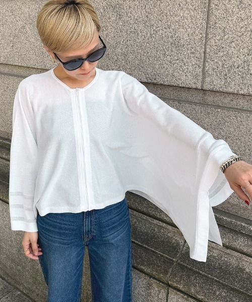 JENNE(ジェンヌ)の「マルチウェイニットケープ(その他トップス・レディース・ブラック/ホワイト・SMALL/MEDIUM/LARGE)」の17枚目の写真