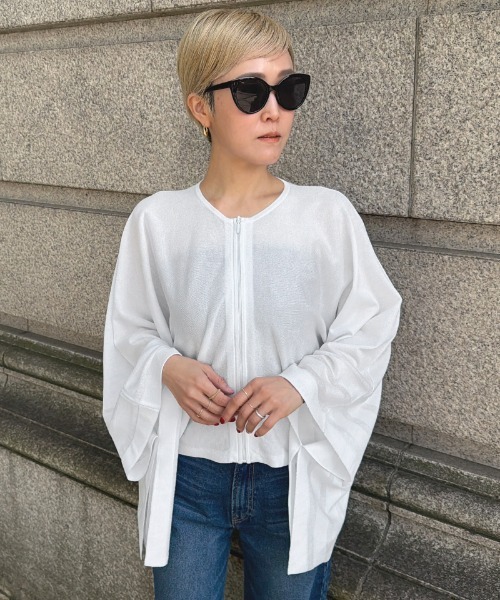 JENNE(ジェンヌ)の「マルチウェイニットケープ(その他トップス・レディース・ブラック/ホワイト・SMALL/MEDIUM/LARGE)」の18枚目の写真