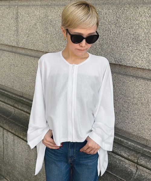 JENNE(ジェンヌ)の「マルチウェイニットケープ(その他トップス・レディース・ブラック/ホワイト・SMALL/MEDIUM/LARGE)」の20枚目の写真