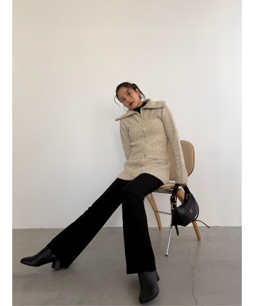 TRUNC(トランクエイティーエイト)の「Zip Up Tunic Knit / ジップアップチュニックニット(ニット/セーター・レディース・ベージュ/ブラウン・FREE)」の16枚目の写真