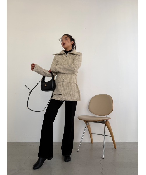 TRUNC(トランクエイティーエイト)の「Zip Up Tunic Knit / ジップアップチュニックニット(ニット/セーター・レディース・ベージュ/ブラウン・FREE)」の17枚目の写真