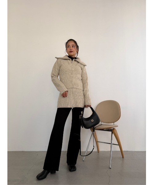 TRUNC(トランクエイティーエイト)の「Zip Up Tunic Knit / ジップアップチュニックニット(ニット/セーター・レディース・ベージュ/ブラウン・FREE)」の18枚目の写真