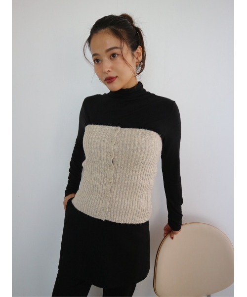 TRUNC(トランクエイティーエイト)の「Zip Up Tunic Knit / ジップアップチュニックニット(ニット/セーター・レディース・ベージュ/ブラウン・FREE)」の22枚目の写真