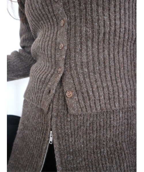 TRUNC(トランクエイティーエイト)の「Zip Up Tunic Knit / ジップアップチュニックニット(ニット/セーター・レディース・ベージュ/ブラウン・FREE)」の13枚目の写真