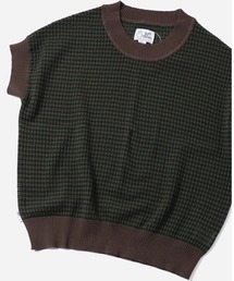 メッシュニットフレンチスリーブ