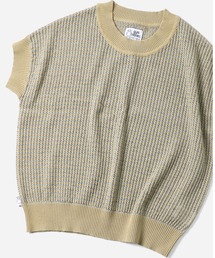 メッシュニットフレンチスリーブ