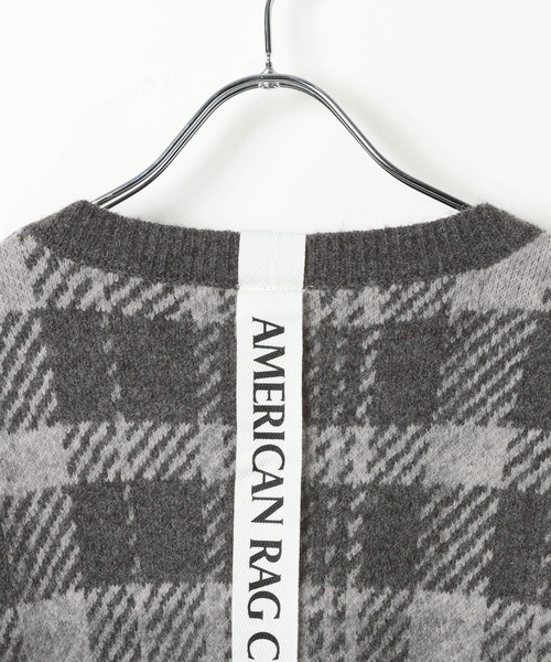AMERICAN RAG CIE(アメリカンラグシー)の「【AMERICAN RAG CIE】チェックジャガードニット(MEN)(ニット/セーター・メンズ・グレー/ベージュ・LARGE/MEDIUM)」の8枚目の写真