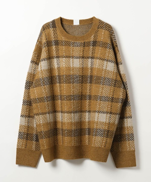 AMERICAN RAG CIE(アメリカンラグシー)の「【AMERICAN RAG CIE】チェックジャガードニット(MEN)(ニット/セーター・メンズ・ベージュ/グレー・LARGE/MEDIUM)」の15枚目の写真