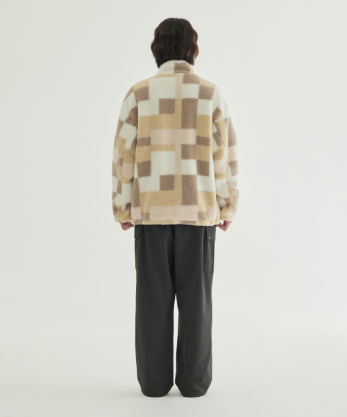 COVERNAT（カバーナット）の「モザイクパターンシェルパジャケット ベージュ（その他アウター・メンズ・その他・S/M/L/XL）」の6枚目の写真